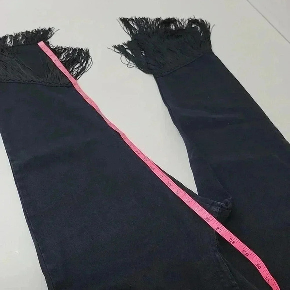 ZARA Costumized  The Vintage High Waisted Black Fringe Jeans - Picture 7 of 15